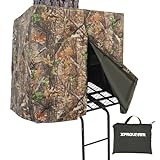 XProudeer Hunting Tree Stand Blind Cover,Treestand Camo Blind Kit,141.73'x35.43'Universal Tree Stand Accessories for Deer Hunting,Large Size with Silent Buttons