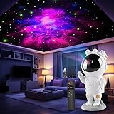 Astronaut Star Space Projector Galaxy Night Light - Starry Nebula Ceiling Projection Lamp with Timer, Remote Control and 360° Adjustable, Bedroom Decor Aesthetics, Gifts for Kids and Adults