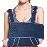 Velpeau Arm Sling Shoulder Immobilizer - Can Be Used During Sleep - Rotator Cuff Support Brace - Adjustable Medical Sling for Broken & Fractured Bones, Dislocation, Sprains, Strains & Tears (Large)