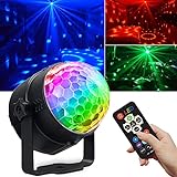 Disco Ball Light ,Halloween Party Decorations Lights, USB LED Mini Sound Activated DJ Dance Stage Light Colourful RGB Strobe Lamp for Home Room Dance Karaoke Xmas Happy Birthday Wedding Club Show