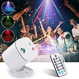 SUNY Mini DJ Party Light 32 RG Patterns Stage Light Projector with Remote Control, 3 Colors LED Light Sound Activated Music Disco Lights for Christmas Festival Club Bar Live Show Home Dance Decoration
