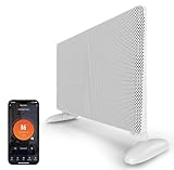 Ballu Mica Infrared Space Heaters for Indoor Use,Wifi APP Control Heater with Ditial Thermostat,24h Timer,Eco mode,Portable Standing,Wall mount,1500W Panel Electric Heaters for Indoor Use Large Room