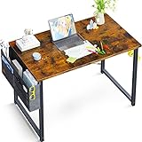 ODK 32 inch Small Computer Desk Study Table for Small Spaces Home Office Student Laptop PC Writing Desks with Storage Bag Headphone Hook, Vintage