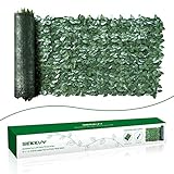 SEKKVY 39' x 118' Artificial Hedges Faux Ivy Privacy Fence Screen Peach Leaves Panels with Mesh Backing - Vine Decoration for Outdoor Decor, Garden, Yard