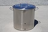 CONCORD Stainless Steel Brew Kettle w/ 2 Precut Holes (60 QT/ 15 Gal)