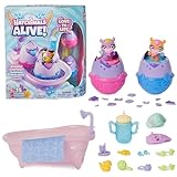 Hatchimals Alive, Make a Splash Playset with 15 Accessories, Bathtub, 2 Color-Change Mini Figures in Self-Hatching Eggs, Kids Toys for Girls and Boys