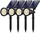 InnoGear Solar Outdoor Lights, Solar Lights Outdoor Waterproof Solar Spot Lights Outdoor Spotlight for Yard Landscape Lighting Wall Lights Auto On/Off for Pathway Garden, Pack of 4 (Warm White)
