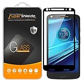 (2 Pack) Supershieldz Designed for Motorola (Droid Turbo 2) Tempered Glass Screen Protector, (Full Screen Coverage) Anti Scratch, Bubble Free (Black)