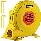 VEVOR Air Blower, 950W 1.25HP Inflatable Blower, Portable and Powerful Bounce House Blower, 2200Pa Commercial Air Blower Pump Fan, Used for Inflatable Bouncy Castle and Jump Slides, Yellow