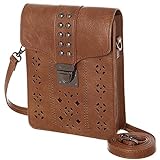 MINICAT Women RFID Blocking Small Crossbody Bags Cell Phone Purse Wallet With Credit Card Slots(Brown-Thicker)