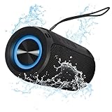 Mega Magnaboom Small Bluetooth Speaker | Portable 5.0 Bluetooth Waterproof Speaker | Wireless, LED Lights, Enhanced Bass, Indoor/Outdoor Parties and Travel