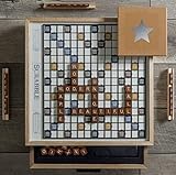 WS Game Company Winning Solutions Scrabble Luxe Maple Edition with Rotating Solid Wood Cabinet