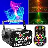 New Upgraded Party Northern Lights, Portable Disco DJ Light with Unique Nebula Effect, Strobe Led Light Remote Control, Sound Activated Rave Stage Projector for Indoor Outdoor Birthday Show Home Bar