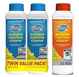 Glisten Dishwasher Magic Machine Cleaner and Disinfectant 2-Pack and Washer Magic Washing Machine Cleaner