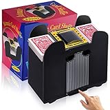Unniweei Automatic Card Shuffler 1/2/4/6 Decks, Electric Battery-Operated Shuffler, Casino Card Game for Poker, Home Card Game, UNO, Phase10, Texas Hold'em, Blackjack, Home Party Club Game