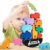 HahaGift Boys Toys Age 2-5, Animal Stacking Toys Wooden Blocks for Kids Boys Fun Toys for 2-4 Year Old Boys Gifts for 2-5 Year Old Boys Christmas Xmas Birthday Gifts Toys for Boys Kids Girls Toddlers