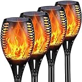 YoungPower Solar Outdoor Torch Lights LED Landscape Lighting 43' Solar Outdoor Path Lights Waterproof Solar Flame Lights Torch Dusk to Dawn Auto On/Off Security for Garden Yard Patio, 4 Pack