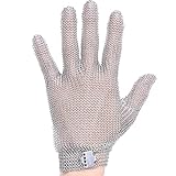Caprihom Chainmail Glove (L), Cut Resistant Glove Stainless Steel Metal Mesh Glove for Butcher Meat Cutting,Oyster Shucking