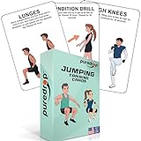 Puredrop Vertical and Distance Jump Training Aid Cards: Great Training Drills for Higher and Further Jumps. Leap, Spring and Bounce Exercises That Can be Done at Home. Basketball Football Volleyball