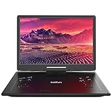 BOIFUN 15.7' Portable DVD Player with 14.1' Large HD Screen, 6 Hours Rechargeable Battery, Support FM Transmitter, Sync TV, USB, SD Card and Multiple Disc Formats, Dual Speaker, Rich Matte Black