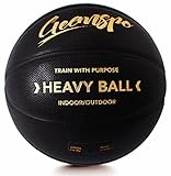 Geemspo Official Size 7/ 29.5 inch Training Basketball with pump-3lbs Black Heavy Training Ball