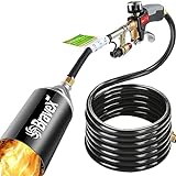 Propane Torch Weed Burner - Weed Torch with 10ft Hose, Heavy Duty Blow Torch with Turbo Trigger Electronic Ignition, Work for Garden, Burning Weeds & Stumps, Melting Ice & Snow