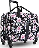 Rolling Laptop Bag Women, 17 inch Large Premium Rolling Briefcase with Spinner Wheels, Waterproof Overnight Roller Carry on Computer Case for Travel Work Office Airplane Business Wife Mom Teacher