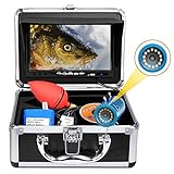 Underwater Fishing Video Camera 50ft,okk 7' Color LCD Monitor Fish Finder with 12pcs White LEDs and IP68 Waterproof Camera 1000tvl Cable for Ice, Lake, Boat Fishing (50FT-DVR)