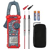 AstroAI Digital Clamp Meter Multimeter 4000 Counts Auto-ranging Amp Tester Measuring AC/DC Voltage & Current, Resistance, Capacitance, Frequency, Continuity, Live Wire Test, NCV Detection
