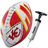 Franklin Sports NFL Kansas City Chiefs Football - Youth Football - Mini 8.5' Rubber Football - Perfect for Kids - Team Logos and Colors!