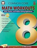 Mark Twain Common Core Math Workouts Resource Book, Grade 8, Ages 13 - 14, 64 Pages