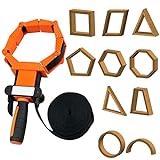 FAMKIT Woodworking Strap Clamp Adjustable Ratchet Band Clamp Miter Mitre Vise Tool for Cabinets, Drawers, Barrels