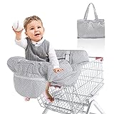 3 in 1 Shopping Cart Cover for Baby Boy/Girl, Baby High Chair Cover with Upgraded Safety Harness, Grocery Cart Cover for Infant/Toddler, Machine Washable Cart Cover by MAYKI