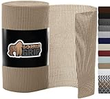 Gorilla Grip Drawer Shelf and Cabinet Liner, Thick Strong Grip, Non-Adhesive Liners Protect Kitchen Cabinets and Cupboard, Bathroom Drawers, Easy Install, Breathable Mat, 12' x10', Beige