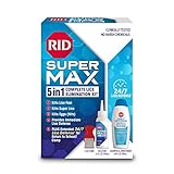 RID Super Max 5-in-1 Complete Lice Treatment Kit, Kills Super Lice & Eggs + 24/7 Lice Defense, Pesticide-Free, Includes Daily Defense Shampoo & Conditioner + Nit Removal Comb