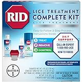 RID Lice Treatment Complete Kit Includes Fluid Ounces Lice Killing Shampoo 2 Fluid Ounces Lice and Egg CombOut Spray Lice Comb and 3 Ounces Home Lice Bedbug Dust Mite Home Spray, 4 Piece Set , 1 Count