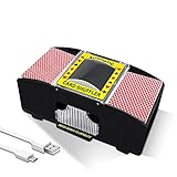 Ni-SHEN Casino Automatic Card Shuffler USB/Battery Operated for Family Party Poker/Blackjack/UNO(1-2 Deck Card Shuffler)
