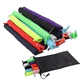 10 Pairs Curly No Tie Shoelaces Anti-fall Elastic Spring Shoe Laces No Tie Trainer Kids Shoe Laces Colours for Childs and Adults Suitable in Sports Flat Shoelace 10 Colors