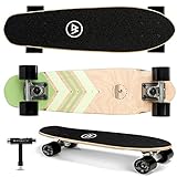 Magneto Kids Skateboard | 22+ Inches Long by 6+ Inches Wide | Maple 7 ply Deck | Fully Assembled | School Locker Cruiser Penny Board | Designed for Kids Teens Boys Girls & Adults - Sage