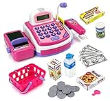 Pretend Play Electronic Cash Register Toy Realistic Actions and Sounds for 36 months to 216 months