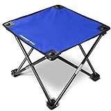 Forbidden Road Camping Stool Seat Tripod Stool Portable Footrest for Hiking Fishing Travel Backpacking Outdoor Stool 0.9lbs Lightweight Capacity 220lbs (Blue, 14.17 * 11.8 inch)