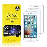 Screen Protector for iPhone 8 Plus/iPhone 7 Plus / 6S Plus / 6 Plus, Bear Village Tempered Glass Screen Protector, 9H Hardness Screen Protector Film for iPhone 7 Plus/iPhone 8 Plus - 2 Pack