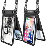 Niveaya Double Space Waterproof Phone Pouch - 2 Pack, Waterproof Phone Lanyard Case with iPhone 15/14/13/12 Pro Max/Pro/8 Plus, Galaxy S22/S21/S20/S10/Note 20/10/9 up to 7', Dry Bag for Vacation.