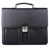 Jack&Chris Mens New PU Leather Attache Briefcase Traditional Messenger Lawyer Bag, MBYX015