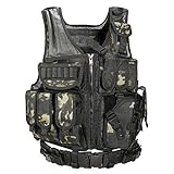 vAv YAKEDA Tactical Vest Outdoor Ultra-Light Breathable Training Airsoft Vest Adjustable for Adults (Black CP)