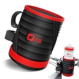 LEAF POND Bike Water Bottle Holder: No Screw Walker Cup Holder for 8oz to 32oz Drink, Coffee Handlebar Velcro Mount, Beverage Cage for Adult & Kid Bicycle, Ebike, Motorcycle, Scooter and Wheelchair.