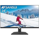 Sansui Monitor 24 inch IPS FHD 1080P 75HZ HDR10 Computer Monitor with HDMI,VGA,DP Ports Frameless/Eye Care/Ergonomic Tilt/Speakers Built-in(ES-24X5A HDMI Cable Included)