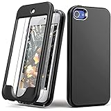 Yamink iPod Touch 7 Case with Screen Protector,iPod Touch 6 Case,iPod Touch 5 Case, Lightweight Full Body Heavy Duty Protection Soft TPU Hard PC Bumper Protective Sturdy Cover,Black