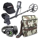 Nokta Simplex Submersible Metal Detector with Wireless Headphones and Deluxe Camo Finds Pouch