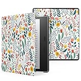 MoKo Case Fits All-New 7“ Kindle Oasis (9th and 10th Generation ONLY, 2017 and 2019 Release), Premium Ultra Lightweight Shell Cover with Auto Wake/Sleep - Flowers